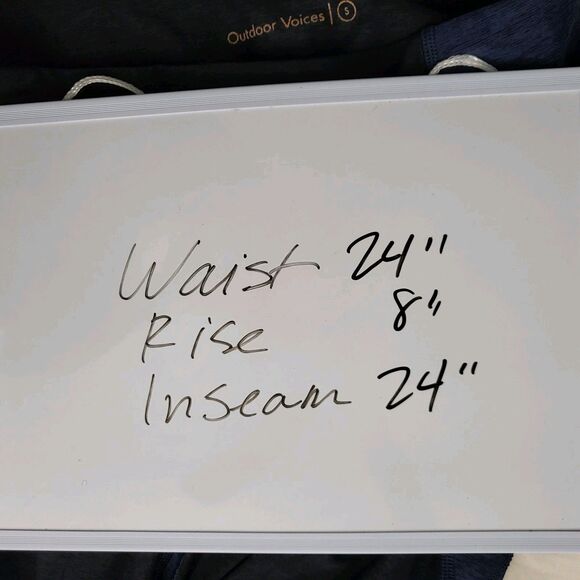 OUTDOOR VOICES Leggings Womens S TechSweat 24" Inseam Blue Charcoal Black - Picture 7 of 7